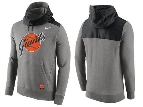 Men's San Francisco Giants Nike Gray Cooperstown Collection Hybrid Pullover Hoodie_1